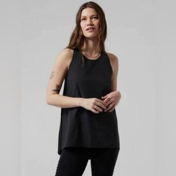 Athleta navy blue sojourn tank pleated racer back size xs - Picture 2 of 8